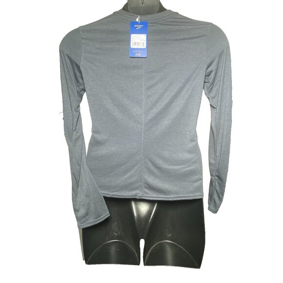 Brooks NWT Heather Asphalt Size Medium Merry Runderful Distance Graphic Shirt - Picture 2 of 11